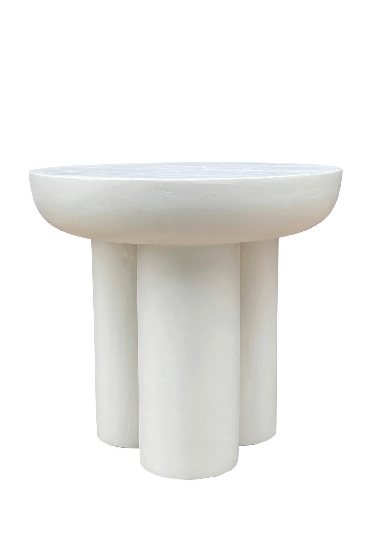 Beistelltisch Weiß B: 50 cm - Weiß, Design, Holzwerkstoff/Stein (50/50/47cm) - MID.YOU