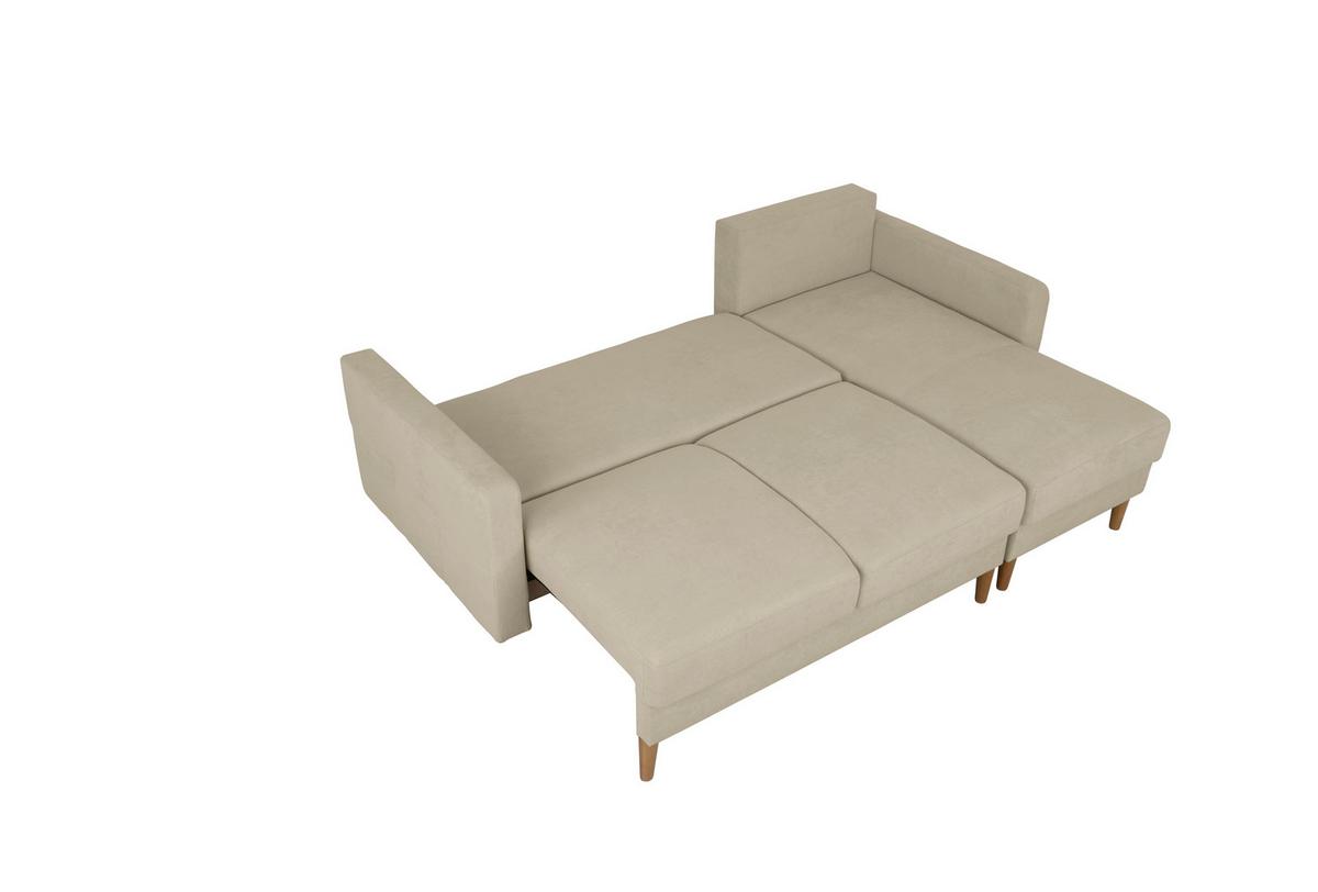 Ecksofa Noret, Taupe S: 223x157 Cm - Taupe/Buchefarben, Design, Textil (223/157cm) - MID.YOU