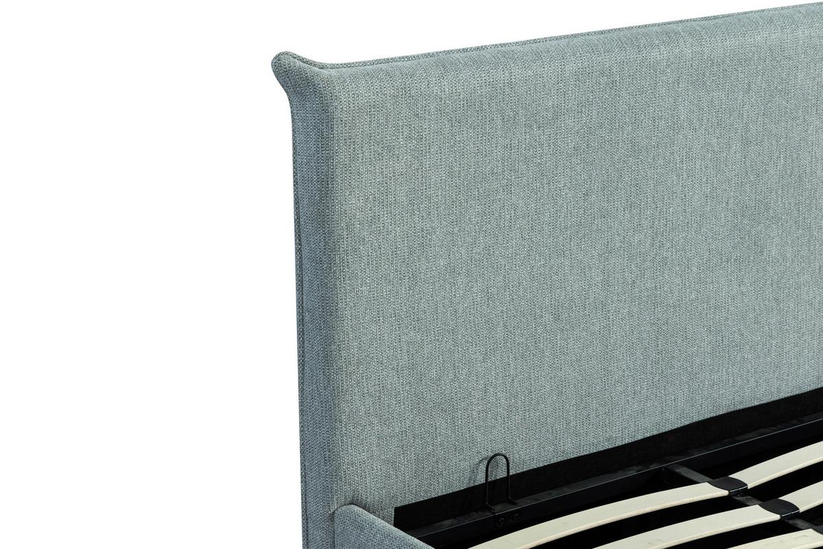 Polsterbett Pico Hellgrau B: 188 cm - Hellgrau/Schwarz, Design, Holzwerkstoff/Textil (188/100/216cm) - Livetastic