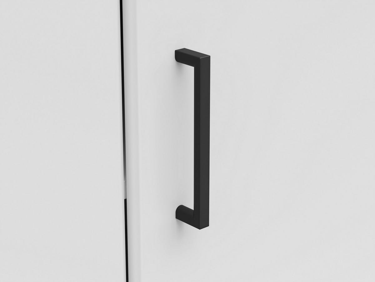 Rohová komoda MULTISTAURAUM š: 101 cm - čierna/biela, Modern, kompozitné drevo/plast (101/83/79cm)