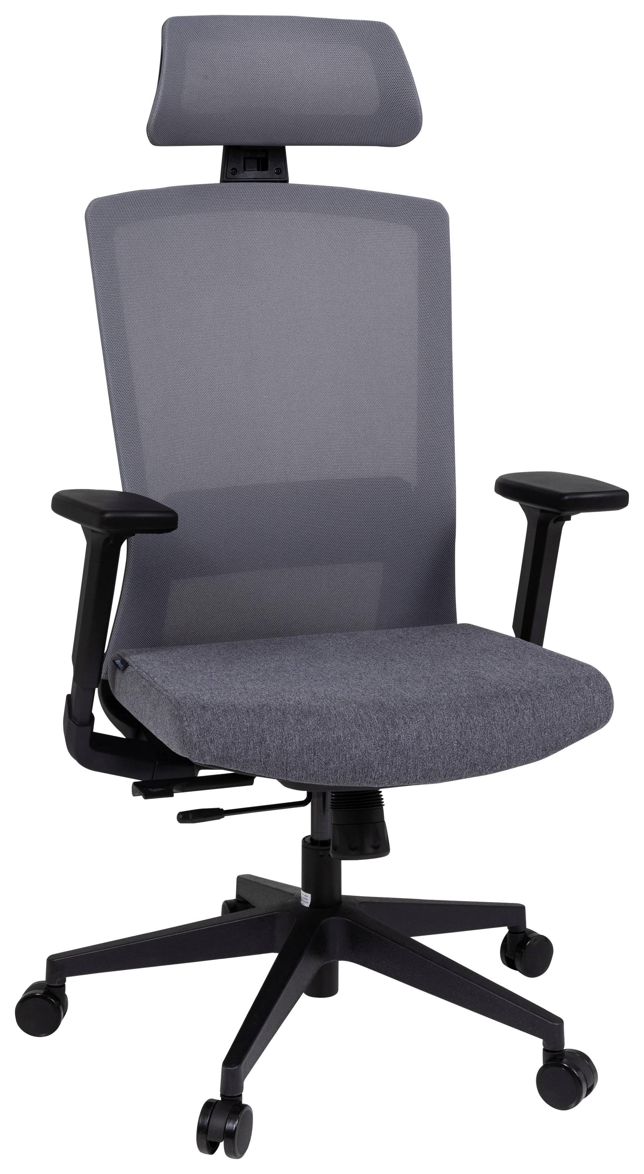 Drehstuhl Captivo Grau/Schwarz - Schwarz/Grau, MODERN, Kunststoff/Textil (66/117/62cm) - MID.YOU