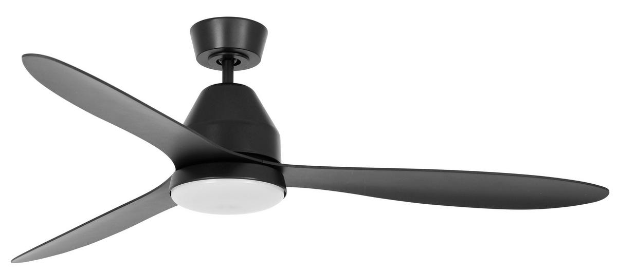 Deckenventilator Whitehaven Schwarz 3-Flügel, - Schwarz, Basics, Kunststoff (142/33cm) - P & B
