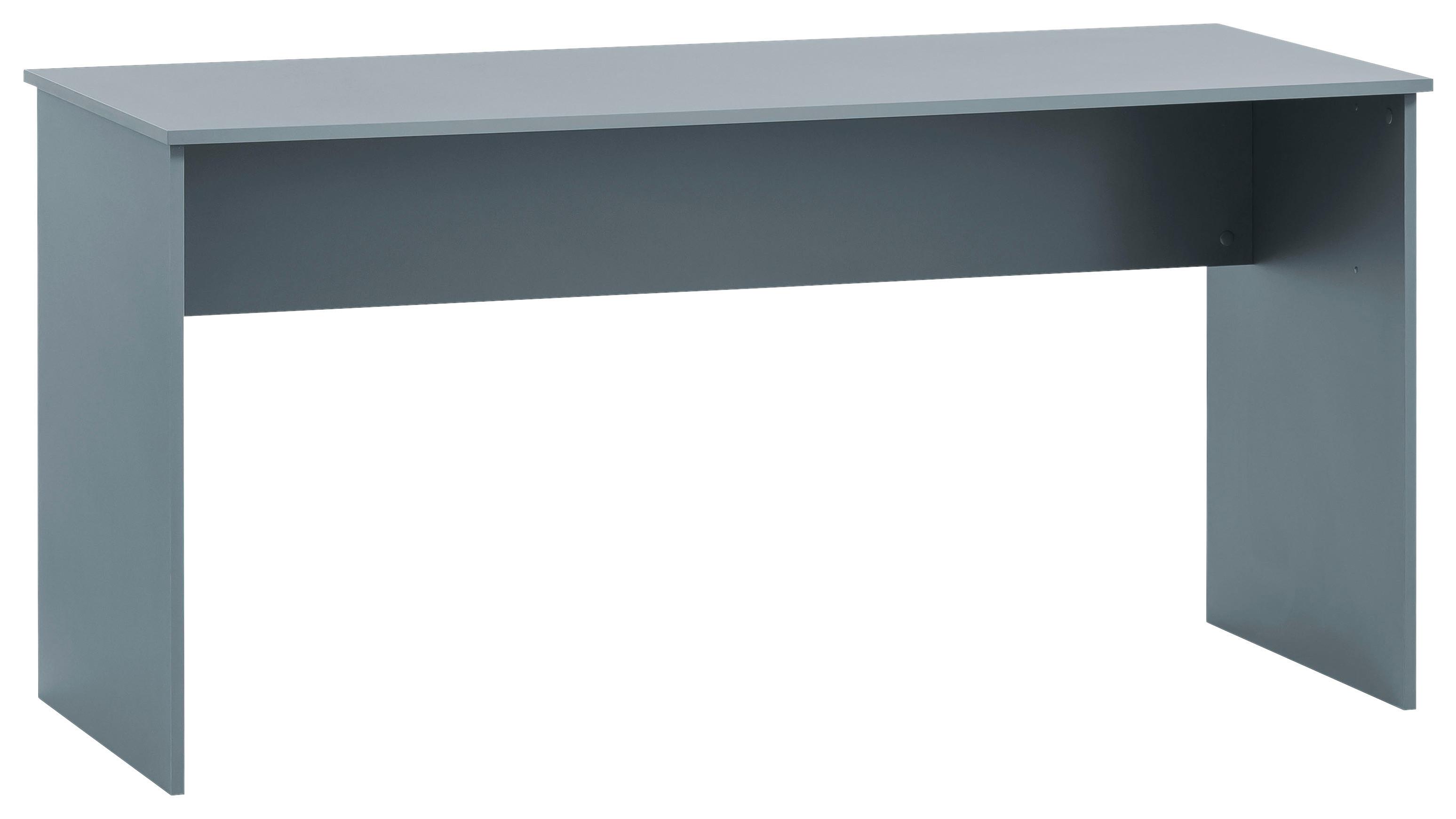 Schreibtisch Serie 500 Blau B: 150 cm - Blau/Eichefarben, MODERN, Holzwerkstoff (144/65/73,6cm) - MID.YOU