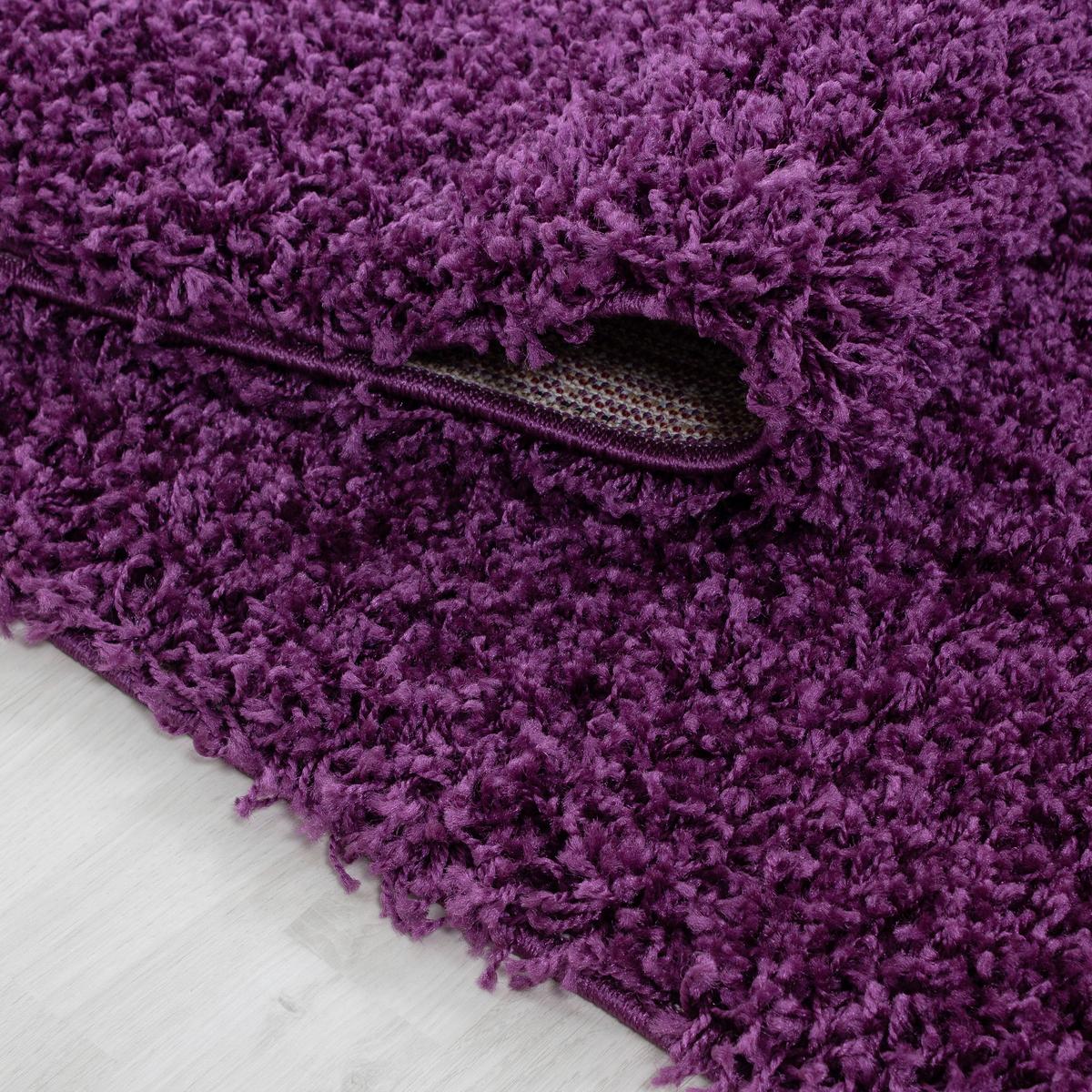 Hochflor Teppich Lila Dream 60x110 cm - Lila, KONVENTIONELL, Textil (60/110cm) - Novel