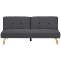 Schlafsofa Dunkelgrau Volos 178x88 cm - Dunkelgrau/Naturfarben, Basics, Textil (178/76/88cm) - MID.YOU
