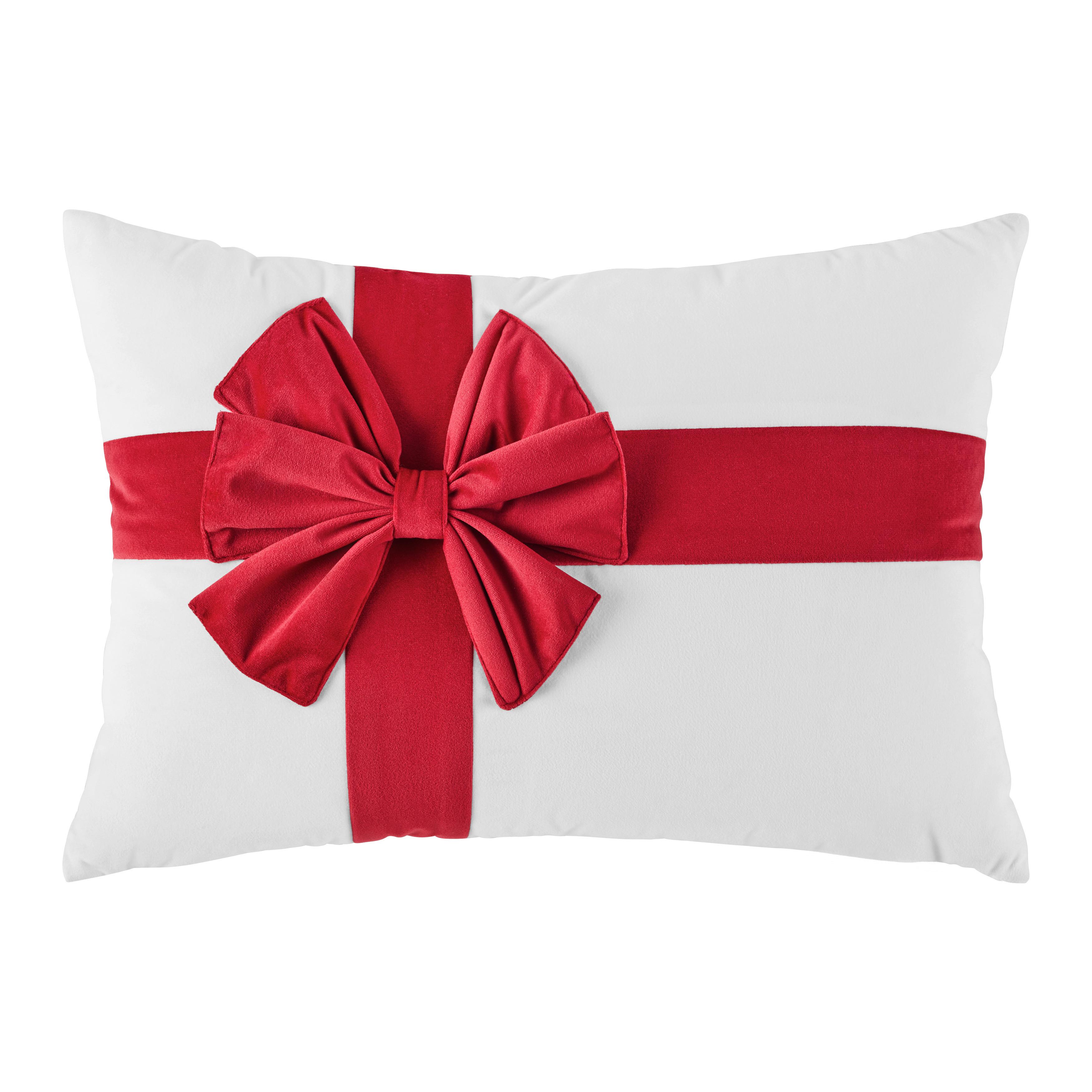 DEKORAČNÝ VANKÚŠ NOEL - biela/červená, textil (35/50cm) - Mömax