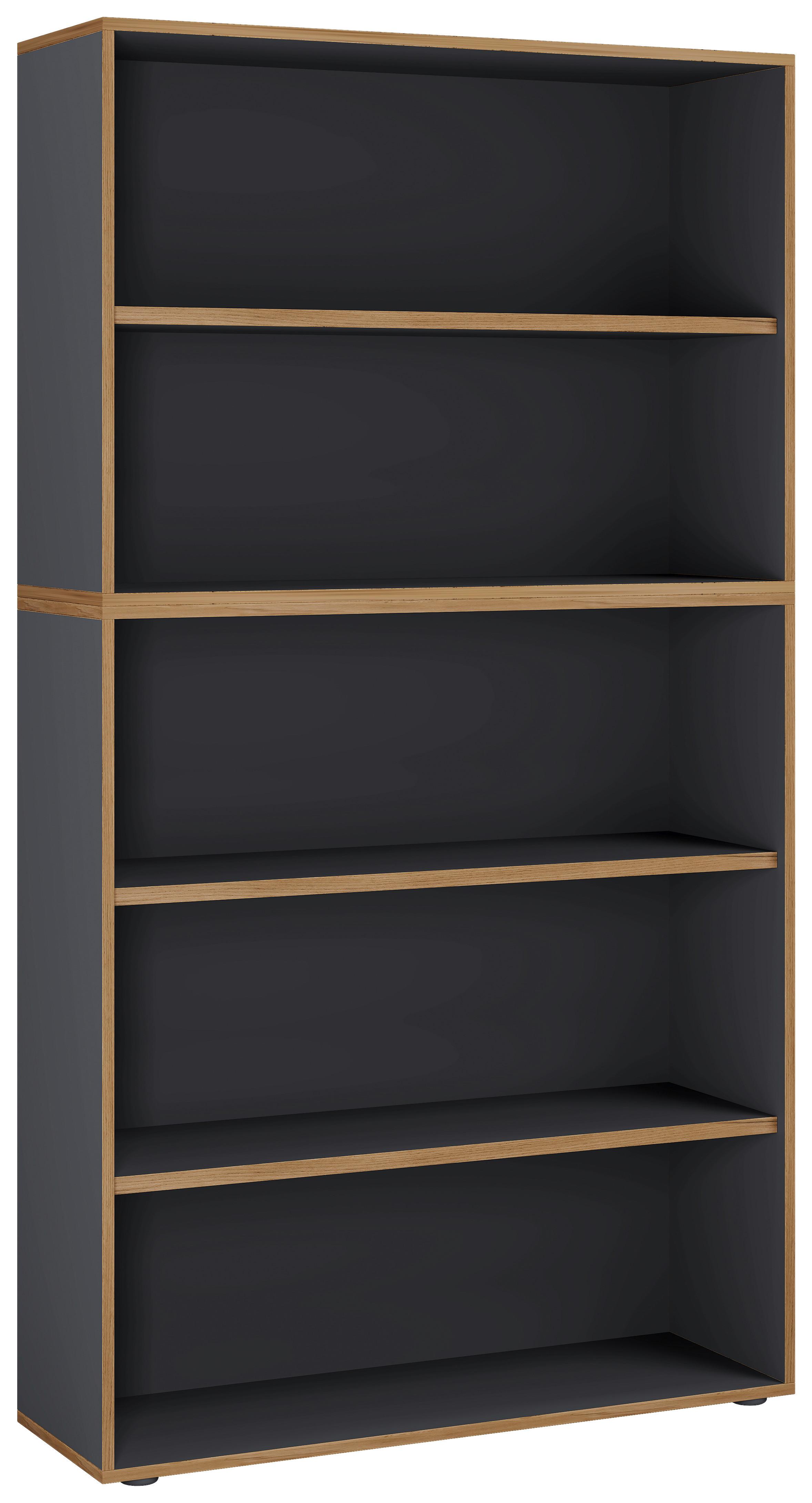 Regal Salia Anthrazit, Eiche B: 100 cm - Honigeiche/Anthrazit, Design, Holzwerkstoff (100/183/33cm) - P & B