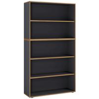 REGÁL NA ŠANÓNY SALIA B100 - čierna/dub medový, Design, kompozitné drevo/plast (100/183/33cm) - P & B