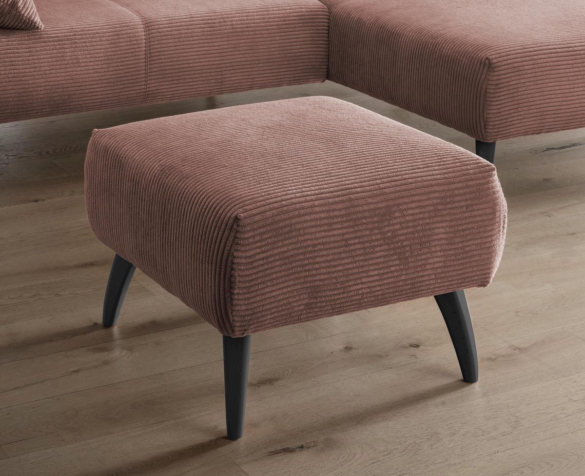 Hocker Colori Rosa B: 66 Cm - Schwarz/Rosa, MODERN, Holz/Textil (66/44/66cm) - MID.YOU