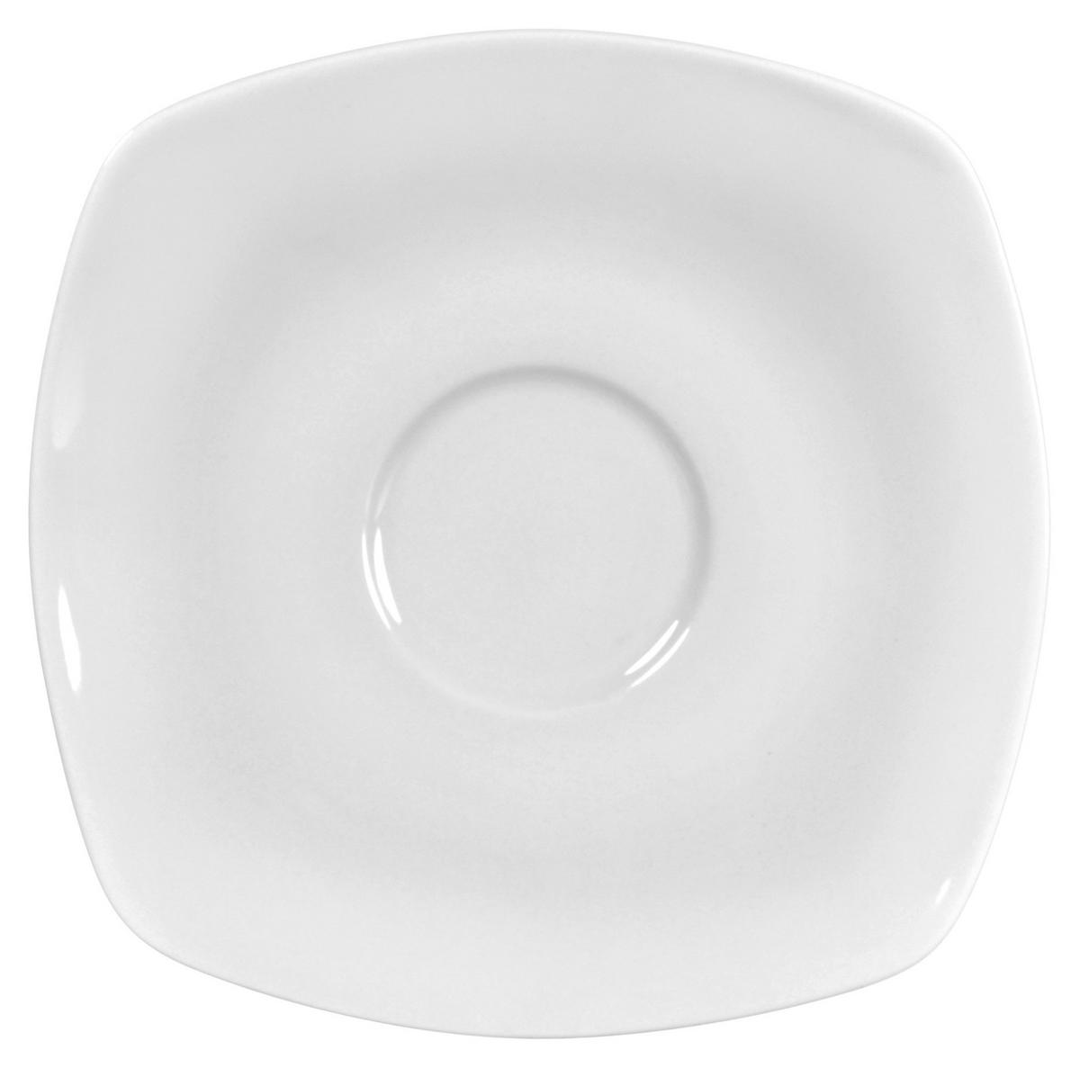 Csészealj Maya - fehér, Modern, kerámia (14/14cm) - Luca Bessoni