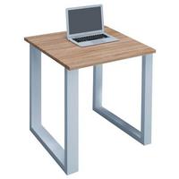 Schreibtisch Lona L: 80 Cm Weiß/eiche - Weiß/Sonoma Eiche, MODERN, Holzwerkstoff/Metall (80/50/76cm) - MID.YOU