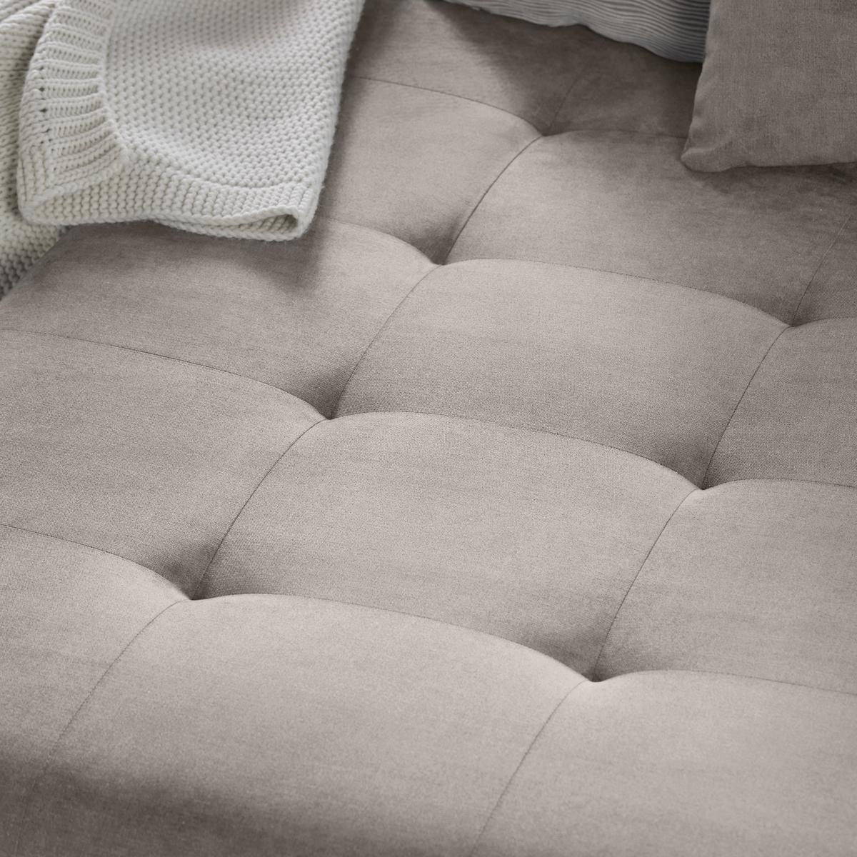 Rohová sedačka ENRICO, obojstranná, strieborná - čierna/chrómová, Konventionell, kov/textil (303/88/185cm) - Based