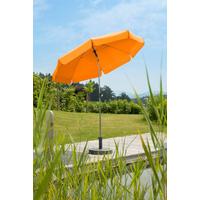 Sonnenschirm Locarno BxHxT: 200x220x200 cm Orange - Silberfarben/Orange, Basics, Textil/Metall (200/220/200cm) - Schneider