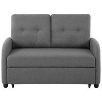Schlafsofa Cosmo Grau B: 140 cm - Dunkelgrau/Schwarz, Design, Textil (140/94/95cm) - Livetastic