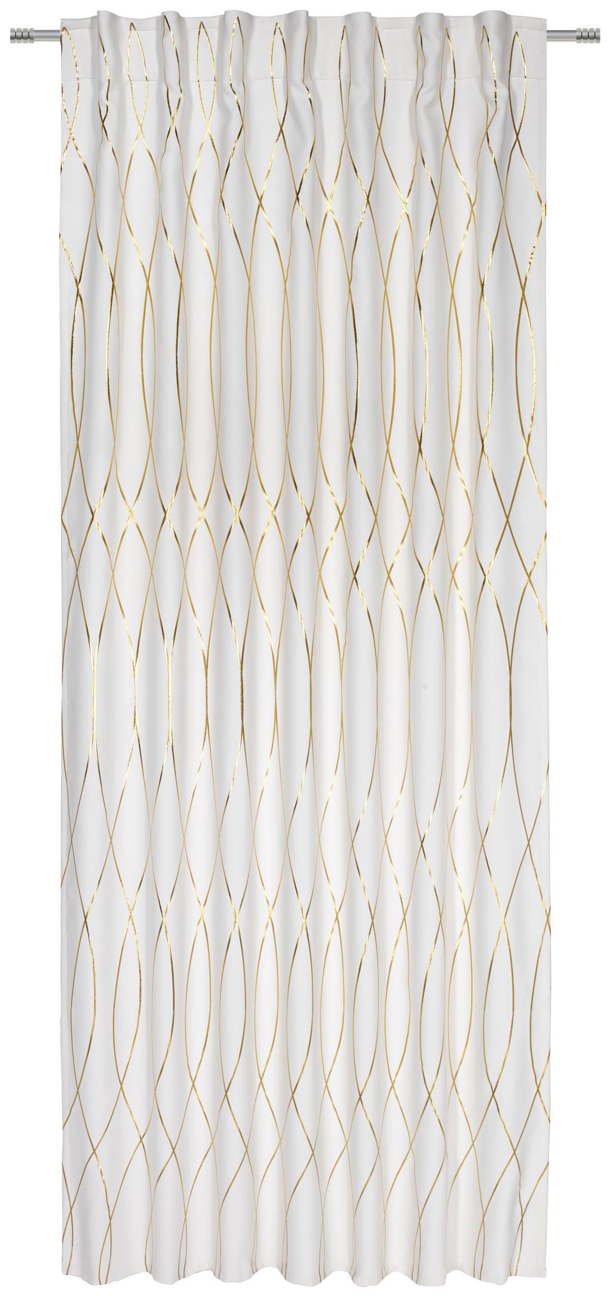 ZATEMŇOVACÍ ZÁVĚS Glamour, 140/245 cm - bílá/barvy zlata, Lifestyle, textil (140/245cm) - Modern Living