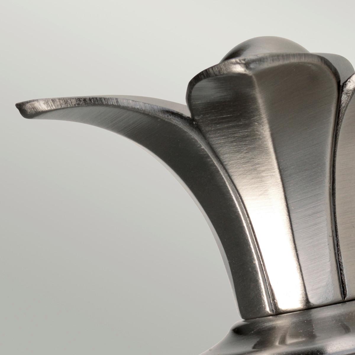 Bad-Wandleuchte Ip44 Nickelfarben L: 22 cm - Nickelfarben, LIFESTYLE, Glas/Metall (22/12,4/16.5cm) - Elstead Lighting