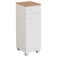 Unterschrank Paris Weiß B: 30 cm - Silberfarben/Weiß, MODERN, Holzwerkstoff (30/79/35cm) - Held