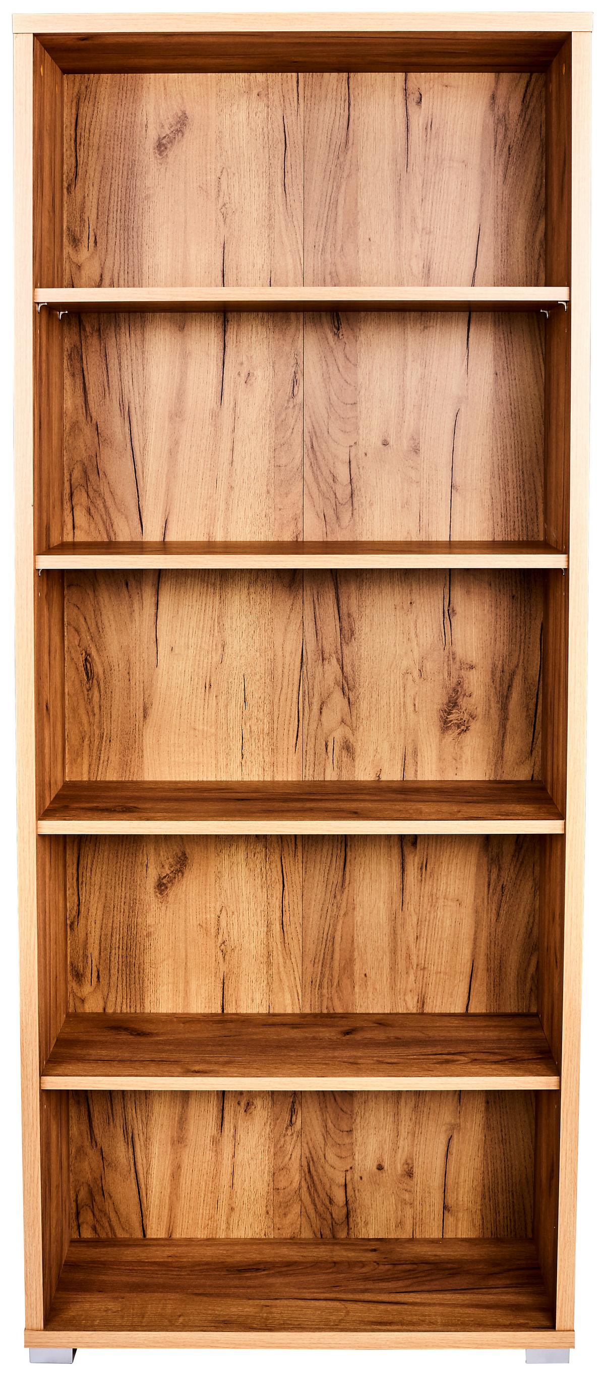 Aktenregal Profi Eiche Dekor B 75 cm - Chromfarben/Eichefarben, MODERN, Holzwerkstoff (75/185/35cm) - Ondega