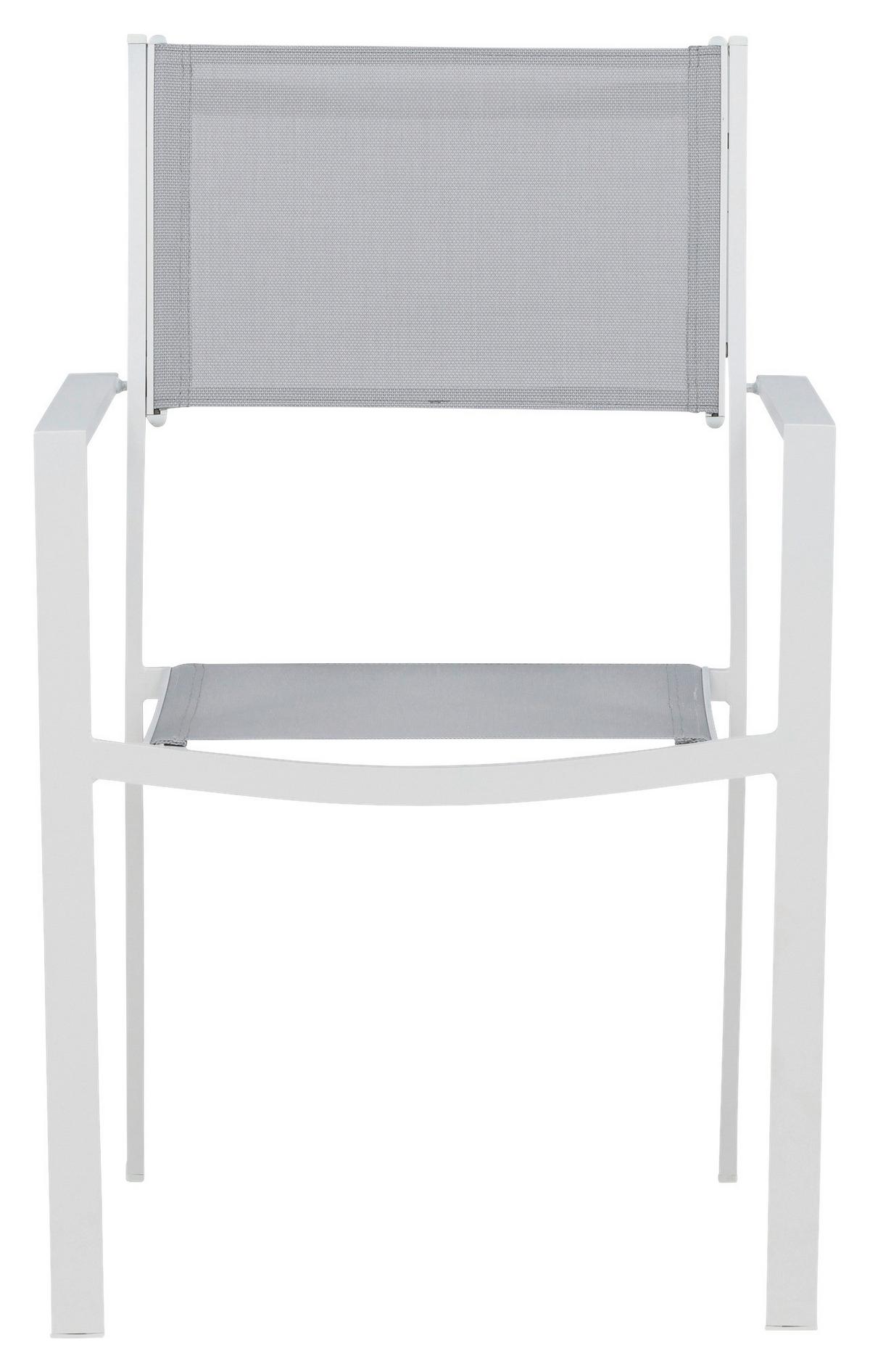 Stapelsessel Copacabana - Weiß, KONVENTIONELL, Textil/Metall (56.5/88/61cm) - Gardenson