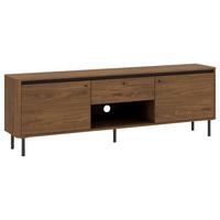 TV-Element Revillo Schwarz/Nussbaumfarben B:177cm - Nussbaumfarben/Schwarz, Basics, Holzwerkstoff (177/61/40cm)