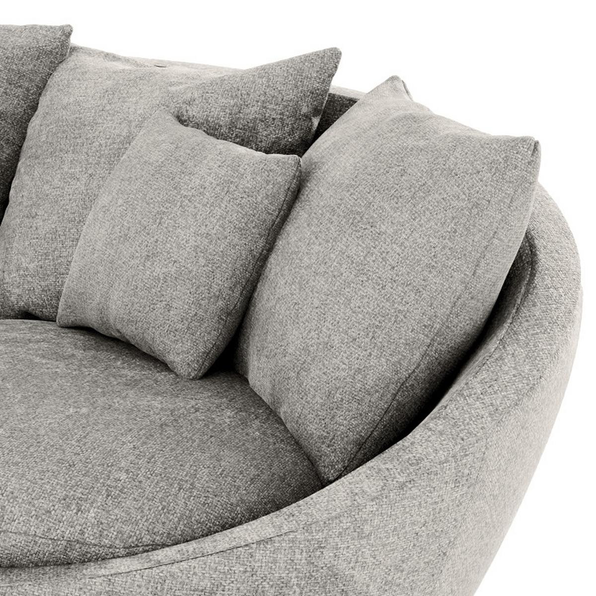 Bigsofa Maui, Dunkelgrau B: 280 Cm - Dunkelgrau/Schwarz, MODERN, Textil (280/87/131cm) - Trendmanufaktur