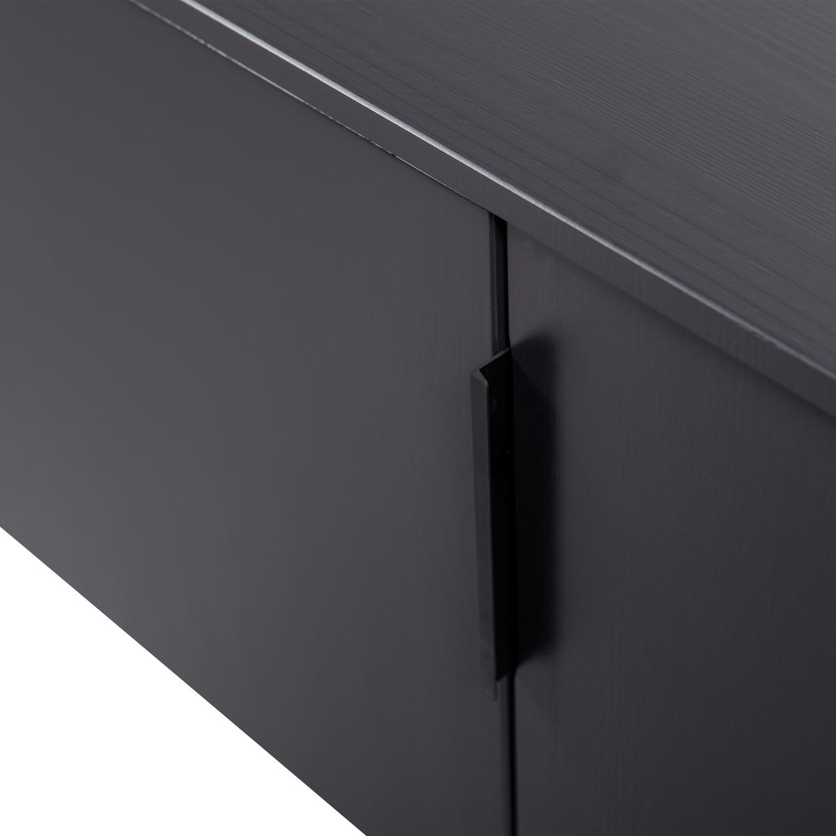 LOWBOARD Gunnar Schwarz B: 200cm - Schwarz, Design, Holz (200/56/44cm) - Livetastic