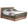 Boxspringbett H3xh3 Mit Topper & Bettkasten 180x200 Moneta - Taupe/Eichefarben, MODERN, Holz/Textil (180/200cm) - MID.YOU