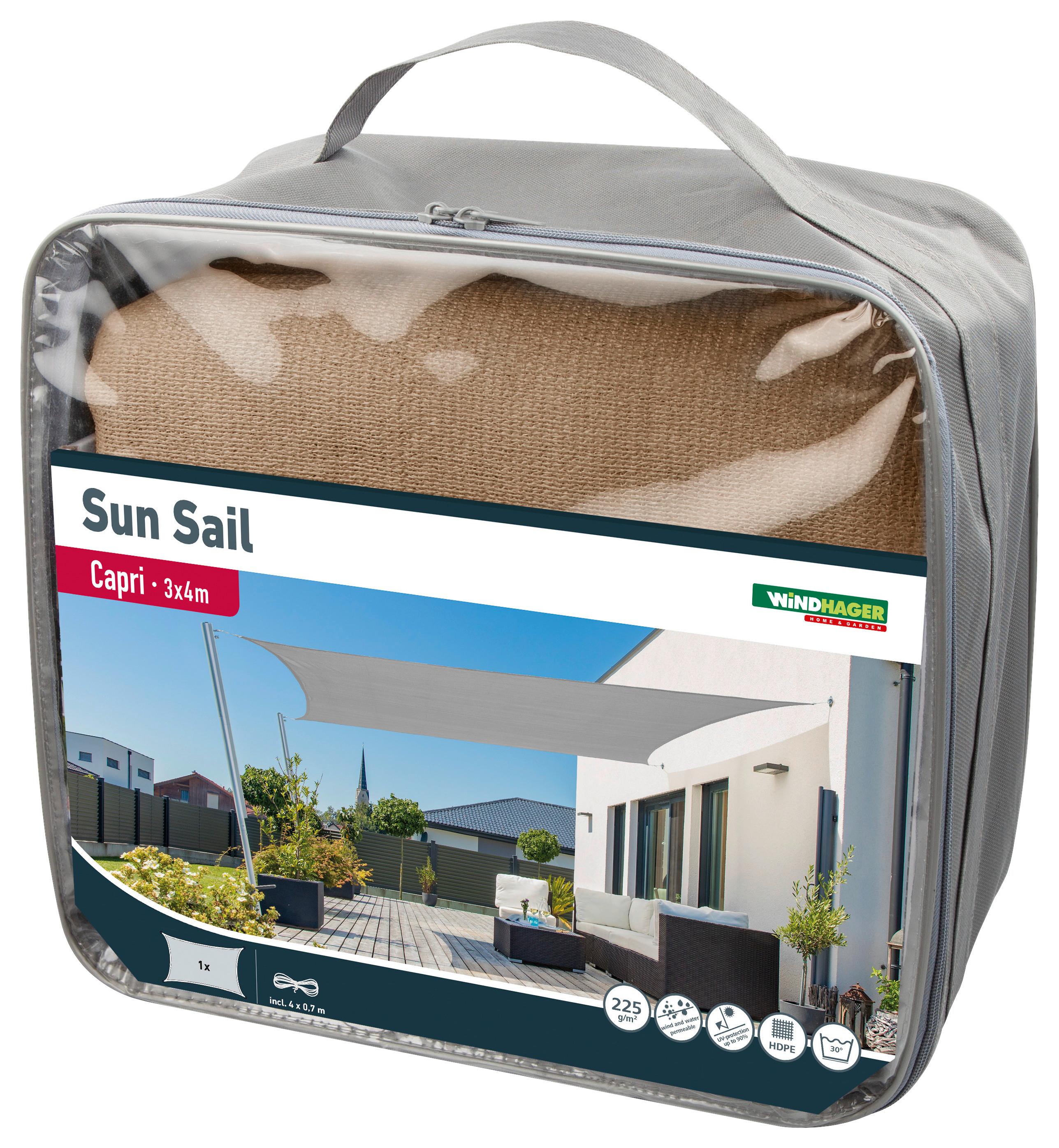 Sonnensegel Rechteck 3x4 M - Beige, Basics (300/400cm)