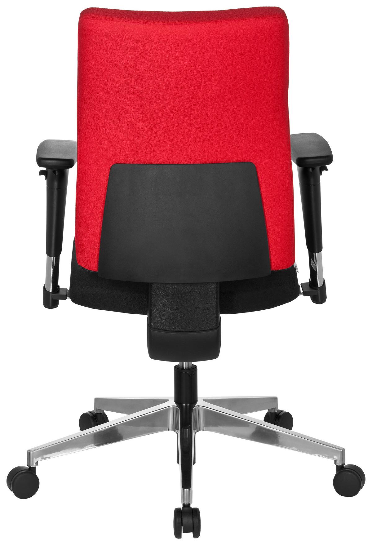 Drehstuhl Pro-Tec 350 Rot/Schwarz - Chromfarben/Rot, MODERN, Kunststoff/Textil (57/123/45cm) - MID.YOU