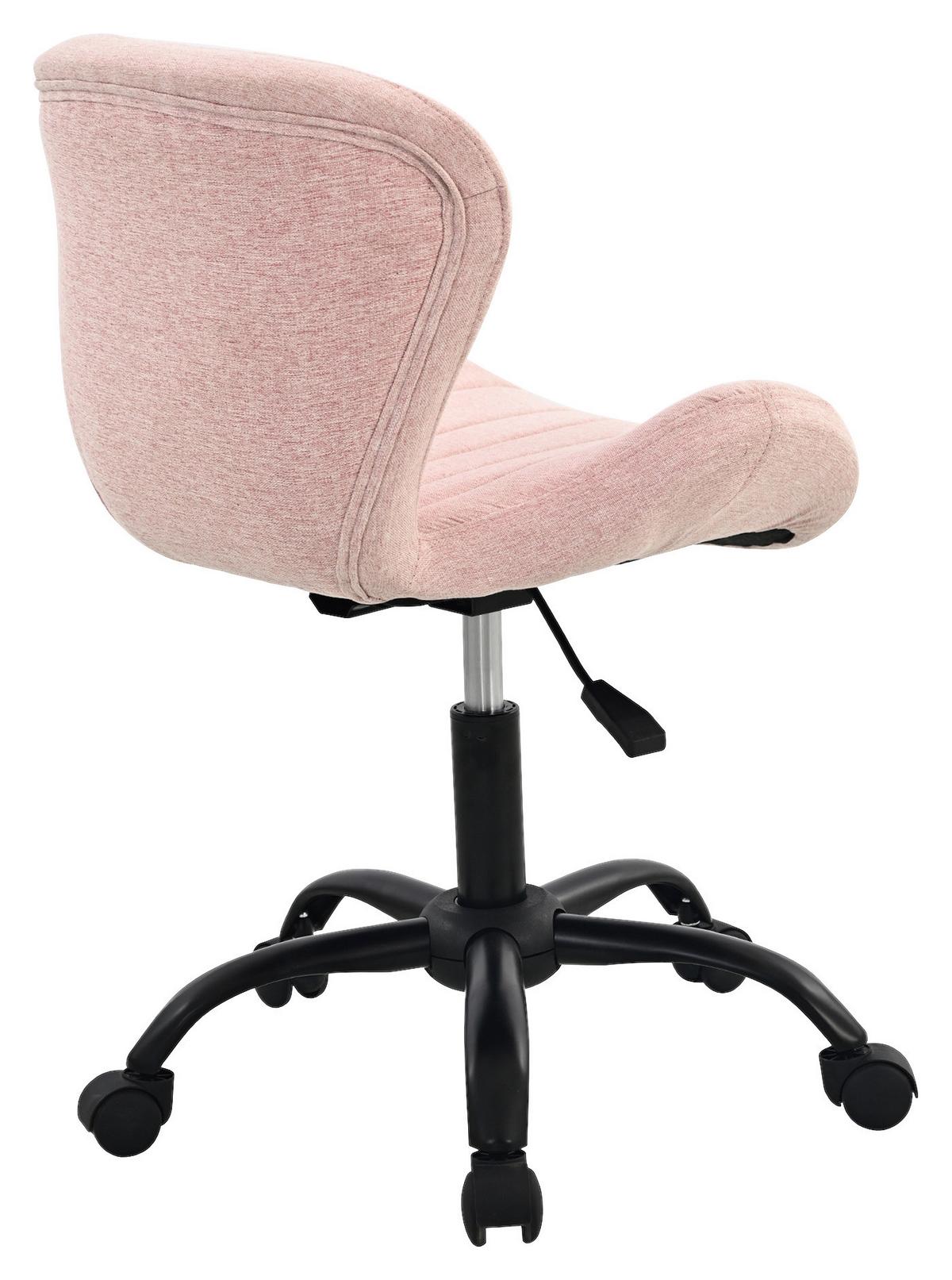 Drehstuhl Klara Schwarz/Pink B: 58 cm - Pink/Schwarz, Trend, Textil/Metall (58/84/56cm)