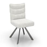 Otočná stolička béžová - biela/tmavosivá, Modern, kov/drevo (49/91/64cm) - Bessagi Home