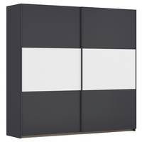 Schwebetürenschrank Neo Grau Weiß B: 218 cm - Alufarben/Weiß, MODERN, Holzwerkstoff (218/210/59cm) - Rauch Möbel