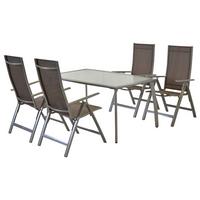 Gartenset Carrara - Taupe/Silberfarben, MODERN, Textil/Metall - Gardenson