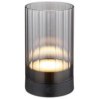 Akku-tischleuchte Adison - Schwarz, MODERN, Glas/Kunststoff (8/14cm) - James Wood