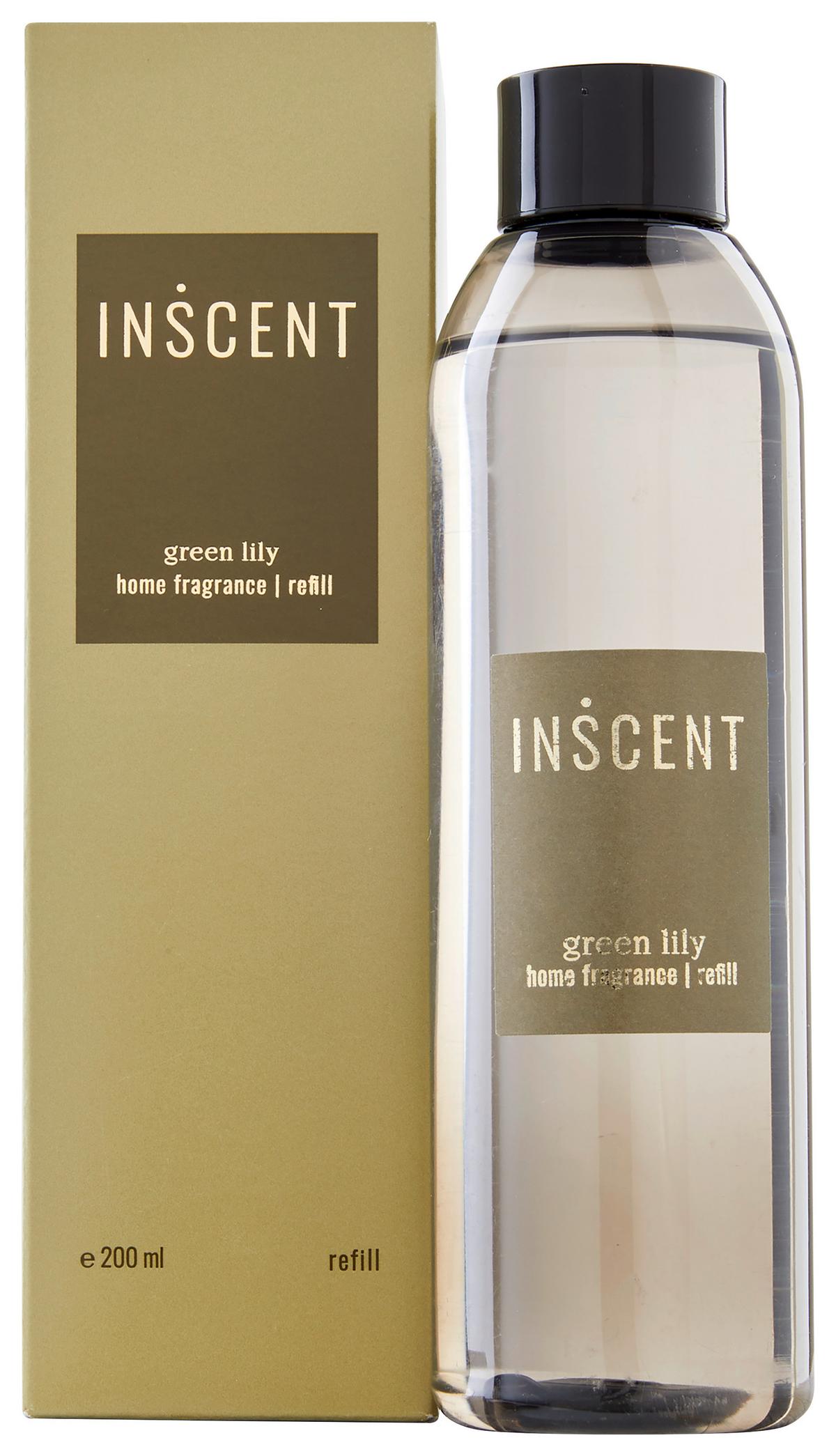 Náplň do pokojové vůně Green Lily, 200 ml - čiré/tmavě zelená, Design, plast (200ml) - Inscent