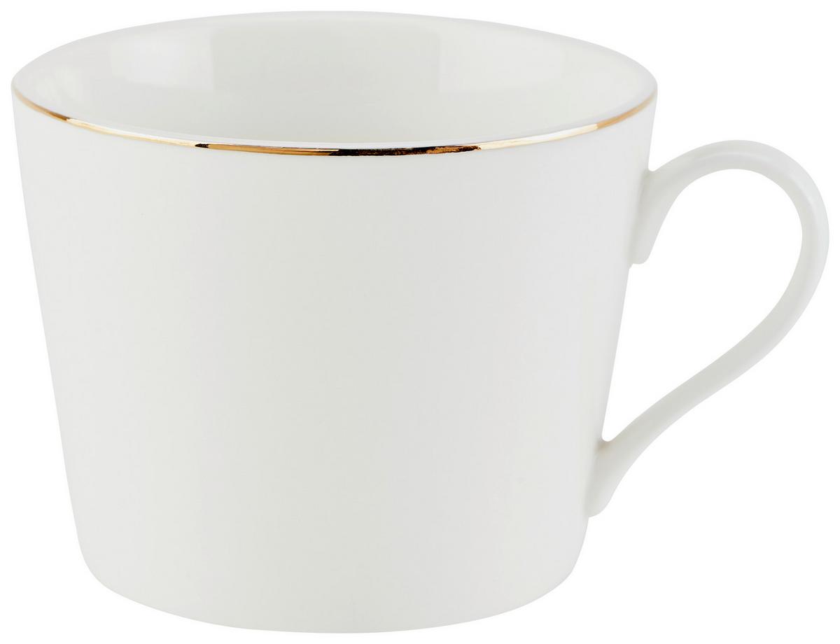 Kombiservice Levinia Porzellan 6 Personen Geschirr Set - Goldfarben/Weiß, ROMANTIK / LANDHAUS, Keramik - James Wood