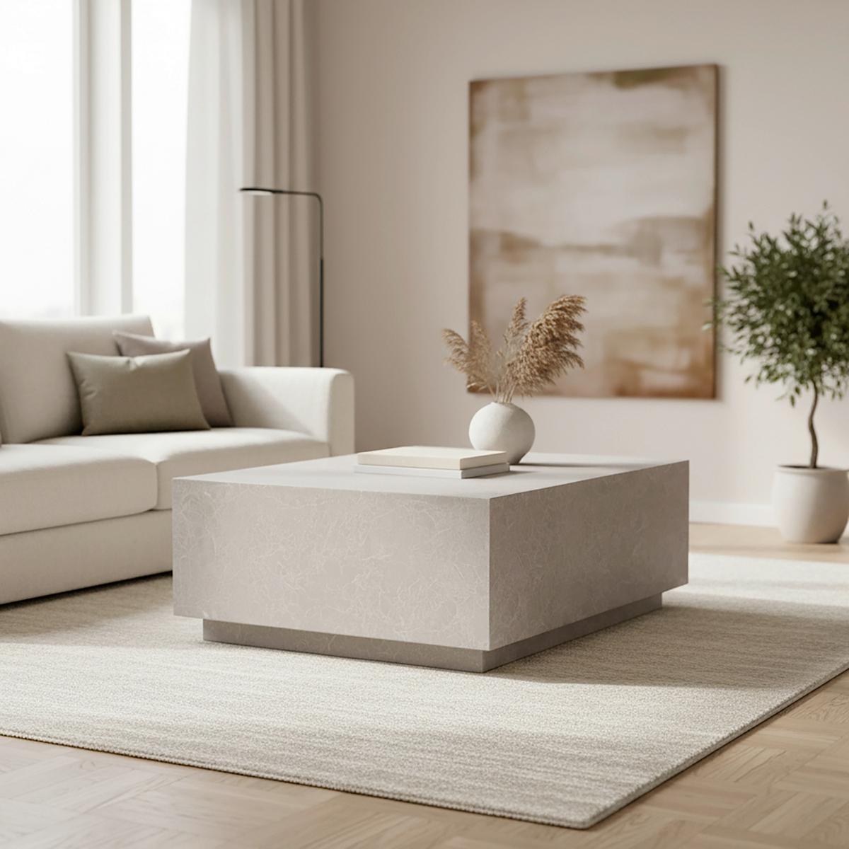 KONFERENČNÍ STOLEK MARCEL - béžová, Moderní, kompozitní dřevo (120/35/80cm) - Bessagi Home