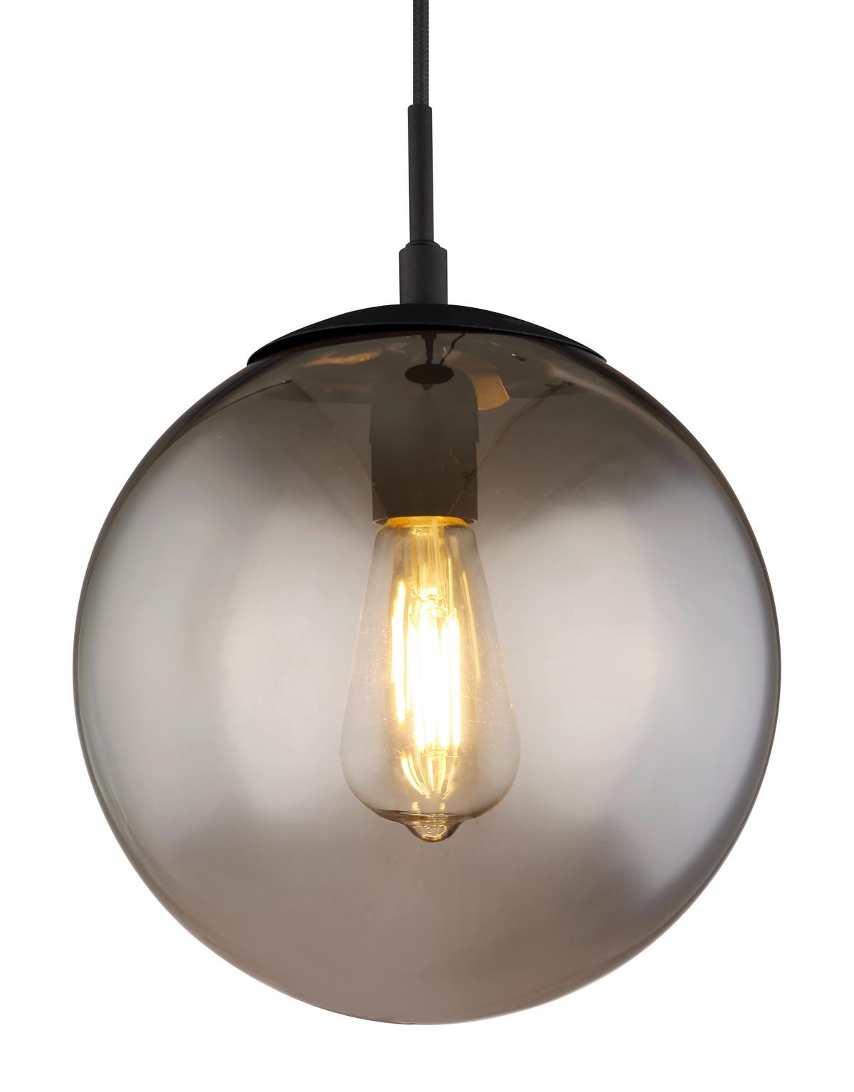 LED-Hängeleuchte H: 120 cm 5-Flammig, drehbar - Schwarz, Basics, Glas/Kunststoff (193/25/120cm) - Globo