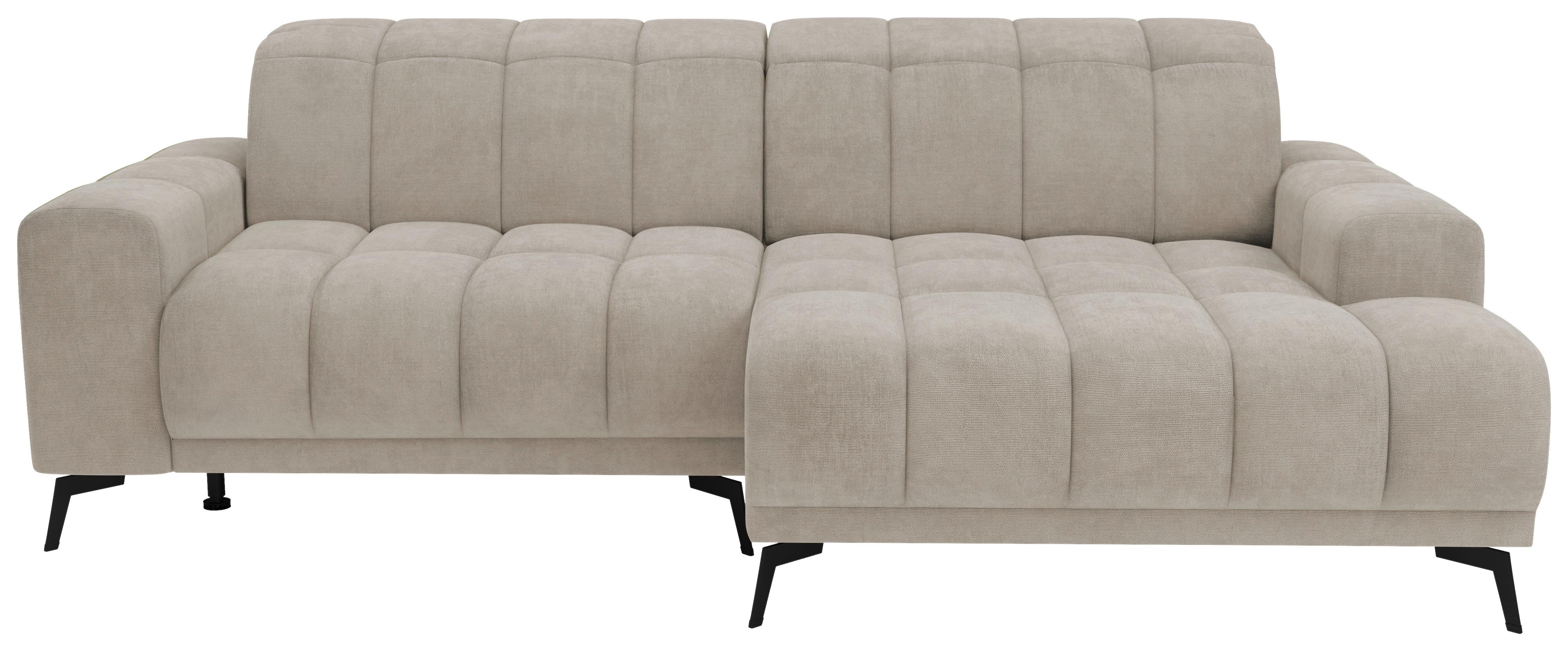 Rohová sedačka LAYA, pravá, hnědá tkanina MEMPHIS - hnědá, Moderní, textil (250/155cm) - Premium Living