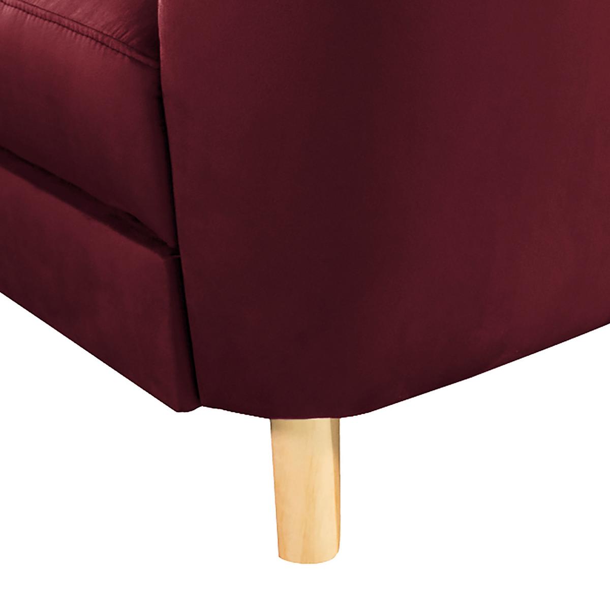 Ecksofa Nordic, Rot S: 190x236 cm - Buchefarben/Rot, Design, Textil (190/236cm) - Livetastic