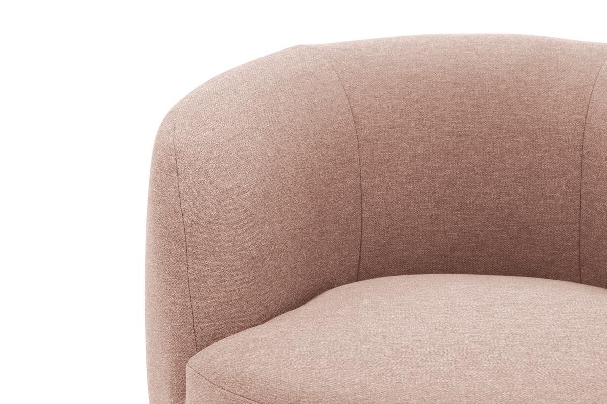 Sessel Rosa B: 72 cm - Schwarz/Rosa, Design, Textil (72/74/76cm) - MID.YOU