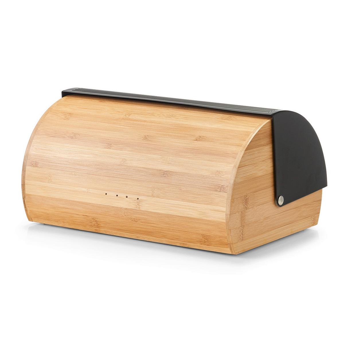 Brotkasten Schwarz B: 39 Cm - Schwarz, Basics, Holz/Metall (39/27/19cm) - Zeller Present