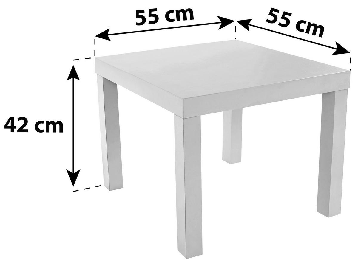 KONFERENČNÝ STOLÍK NORA - sivá, Modern, kompozitné drevo/plast (55/42/55cm) - Based
