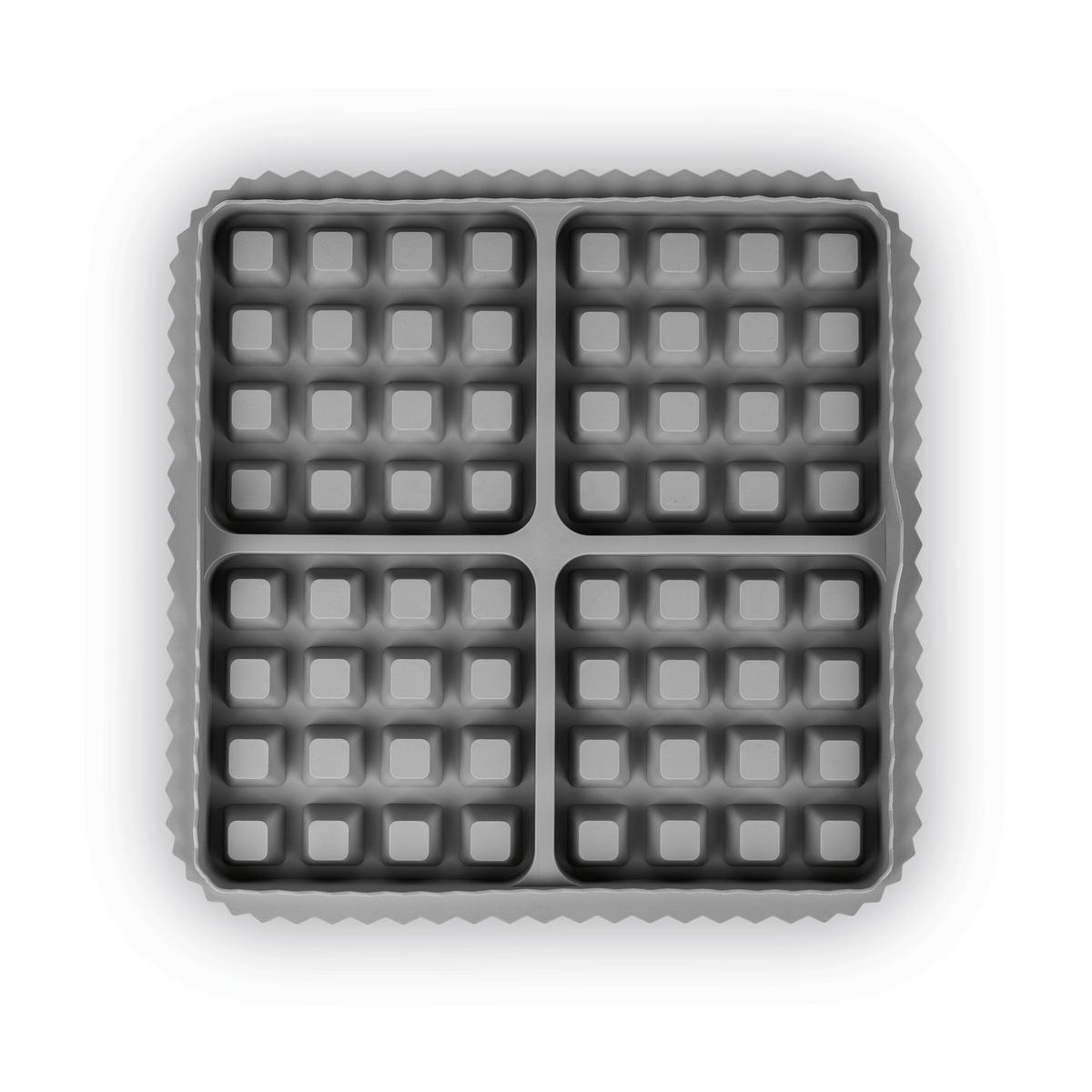 Backform Silikon LxBxH: 20,5x20,5x3 cm - Schwarz/Grau, Basics, Kunststoff (20,5/20,5/3cm)