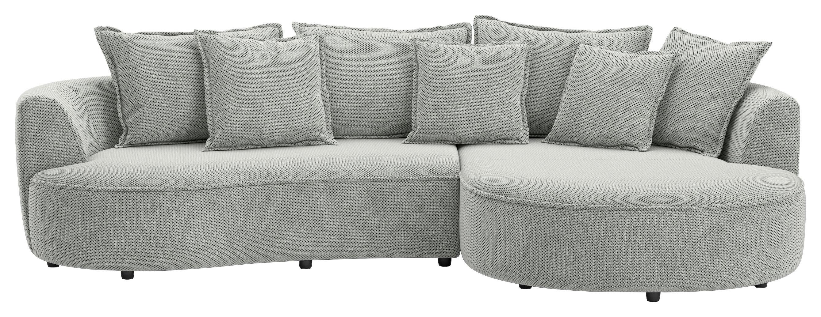 Rohová sedačka LEVI, pravá, jadeitovozelená, so 7 vankúšmi - čierna/jadeitovozelená, Modern, textil/plast (287/168cm)