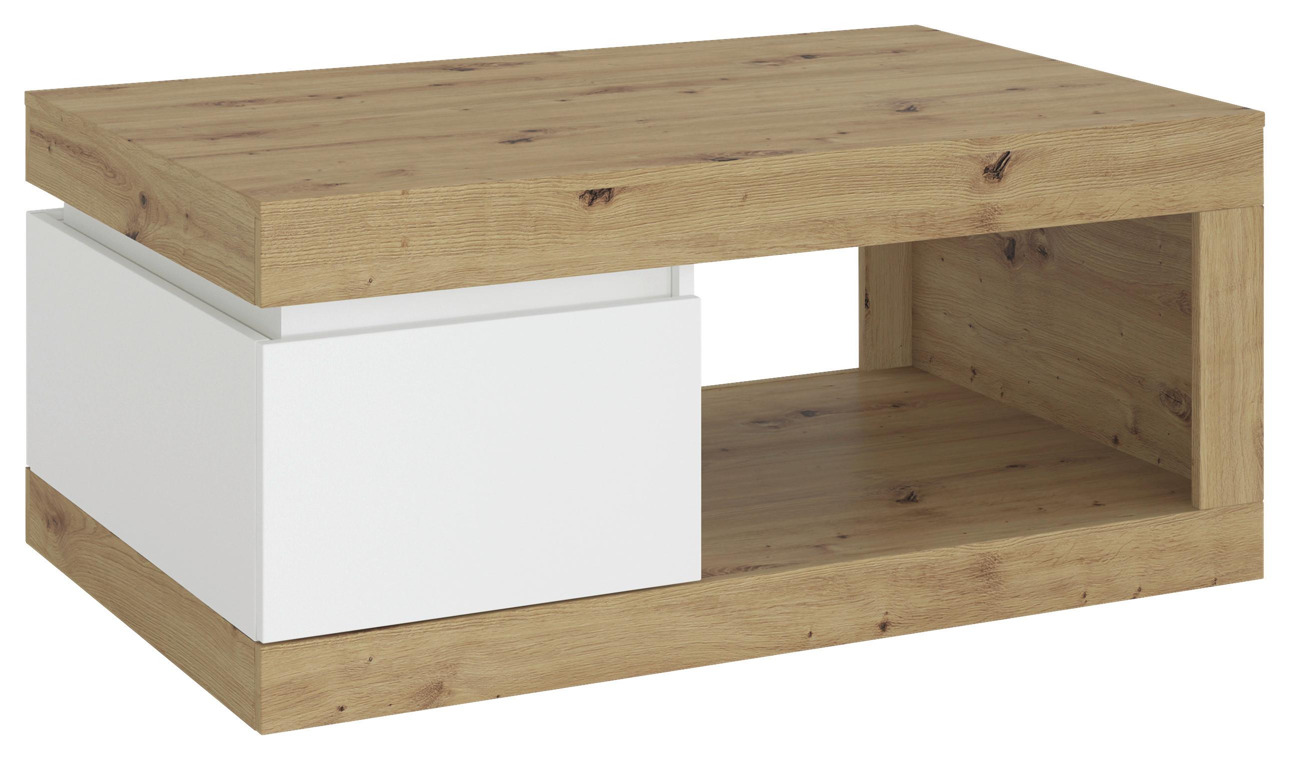 Couchtisch Luci Weiß Eiche Artisan/weiß B: 110 Cm