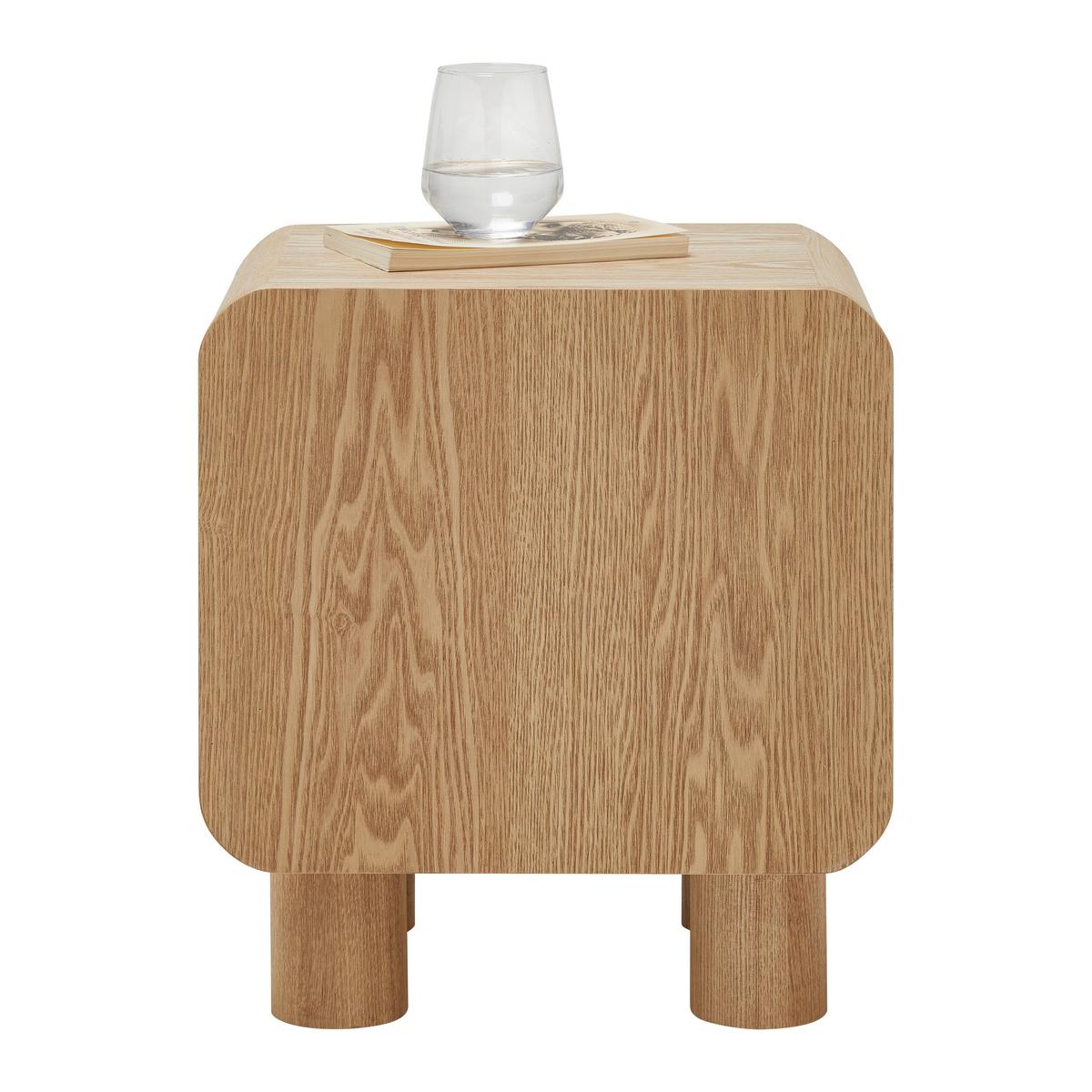 NOČNÝ STOLÍK ALVA -TREND- - prírodná farba, Modern, drevo/kompozitné drevo (40/45/30cm) - Premium Living
