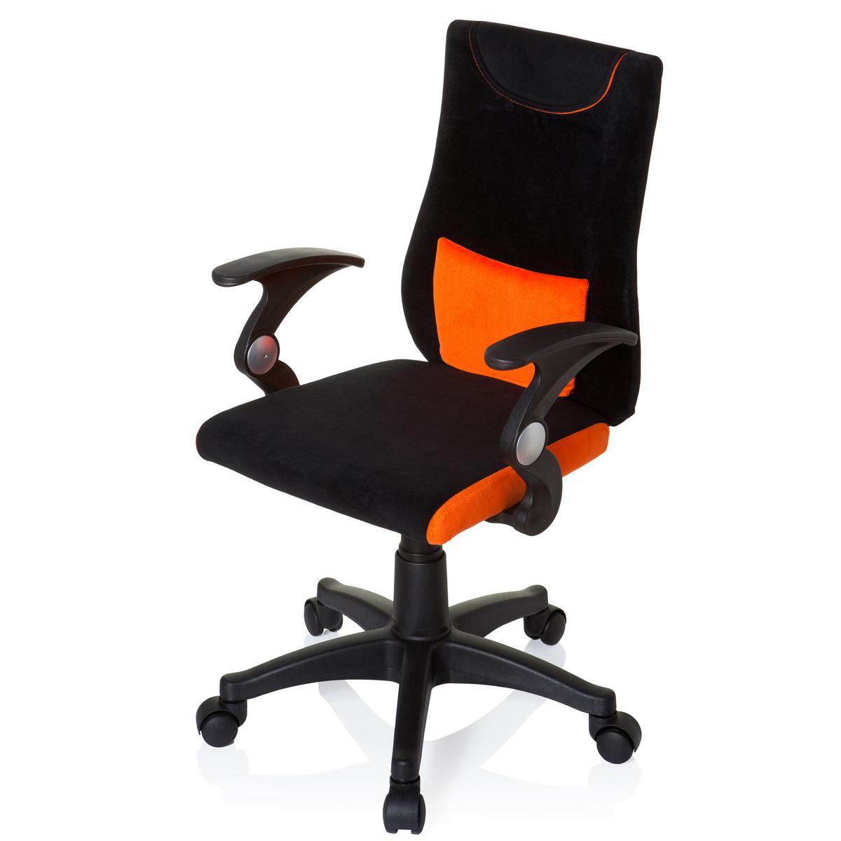 Jugenddrehstuhl Kiddy Pro Al Orange/schwarz - Schwarz/Orange, Basics, Kunststoff (50/87-97/40cm) - MID.YOU