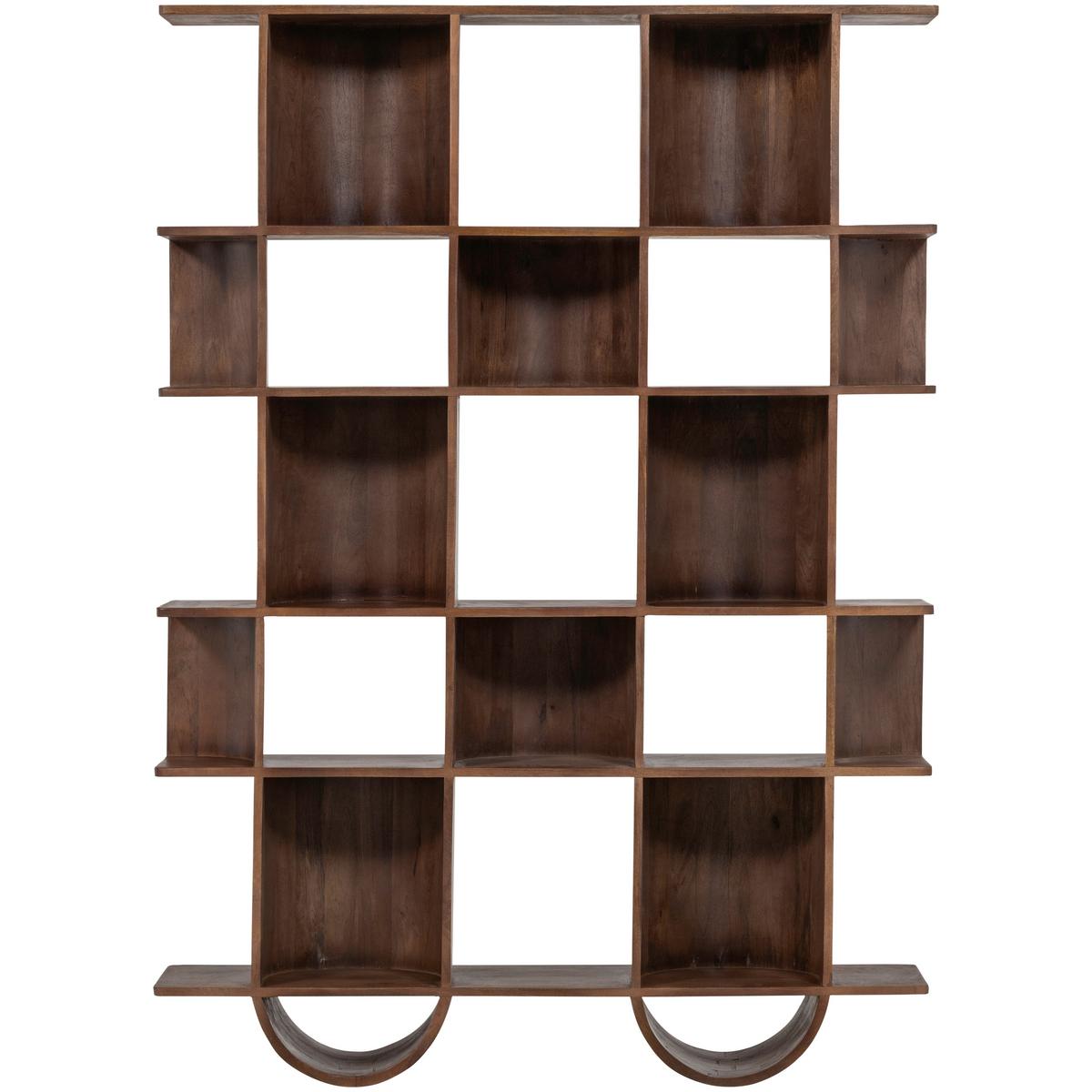 Regal Sinne Dunkelbraun B: 130 cm - Dunkelbraun, Design, Holz (130/180/35cm) - Livetastic