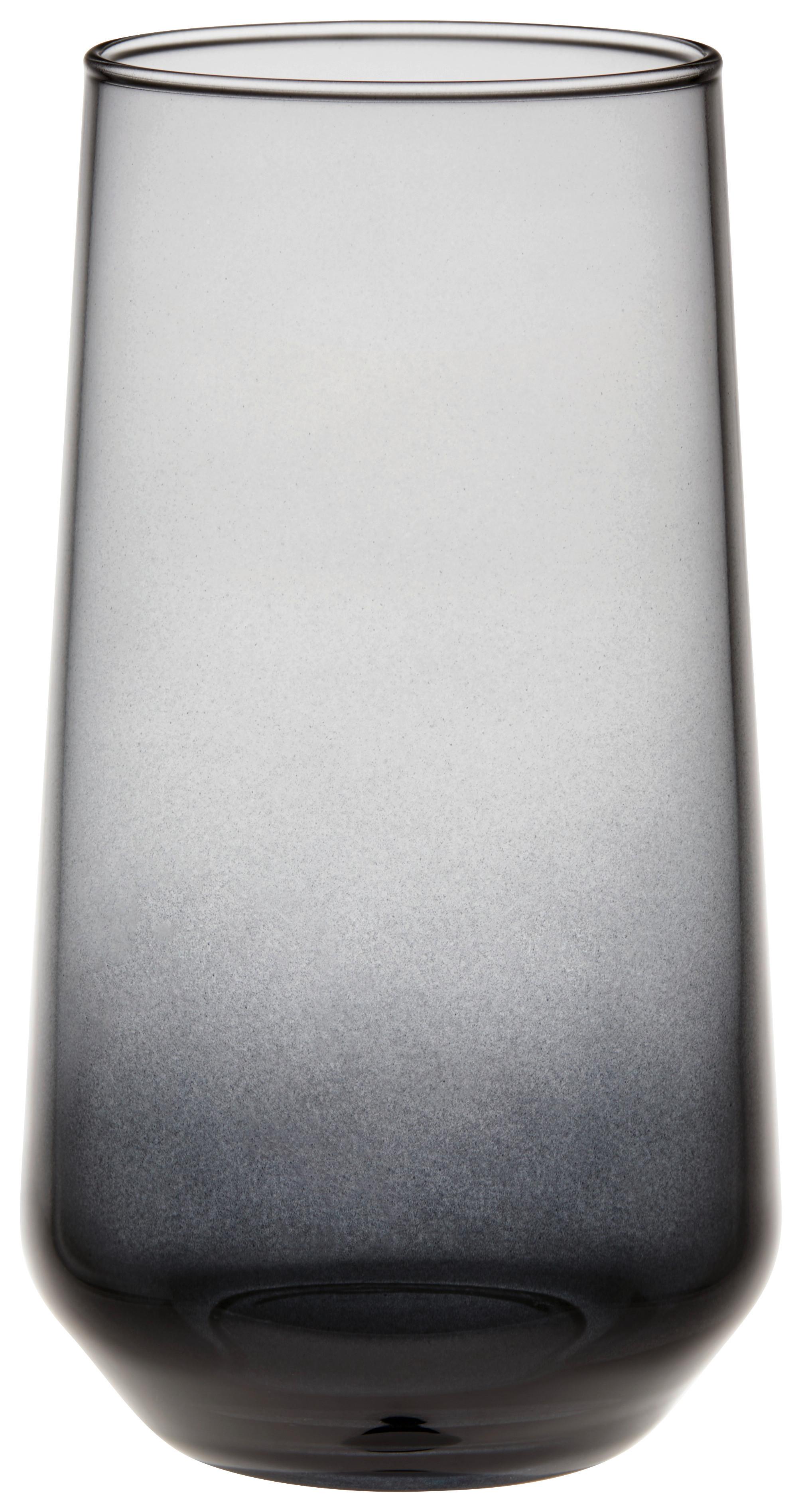 Trinkglas Kavolin, Ca 425 Ml - Schwarz/Grau, Trend, Glas (6,5/15cm) - James Wood